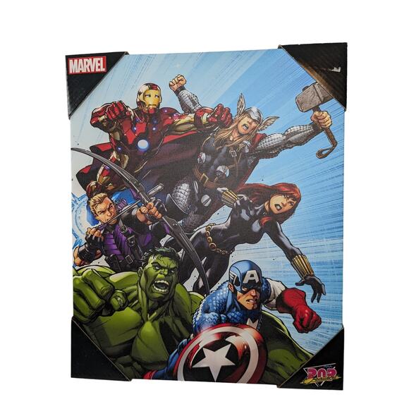 MARVEL AVENGERS POP Creations Canvas Kids Room Decor Wall Art 15" x 12.5" - Picture 1 of 5